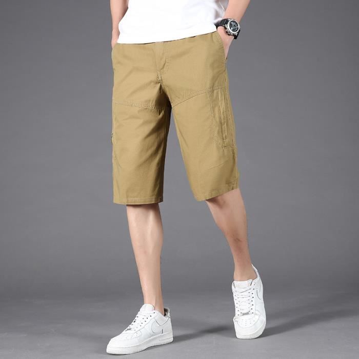 Short Cargo Brooks Brothers 346 Pour Homme – Taille 38, Beige Kaki, Coupe Classique