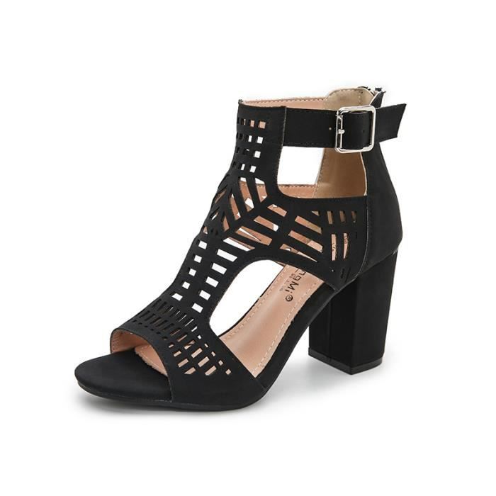 Nouvelle collection de sandales à talon noirs pour Femme Nouvelle collection de sandales à talon noirs pour Femme