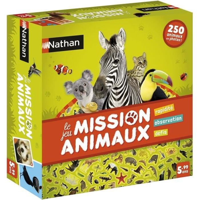 Nathan Mission Animaux Jeu De Société