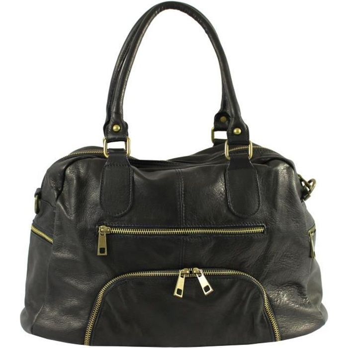 sac a main noir souple