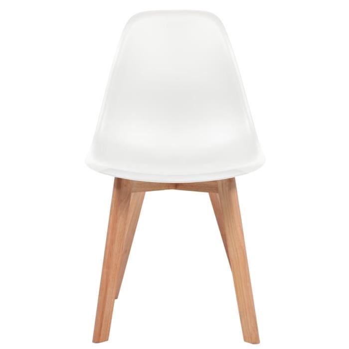 Chaises de salle à manger en plastique blanc - OVONNI - Lot de 6 - Contemporain - Design