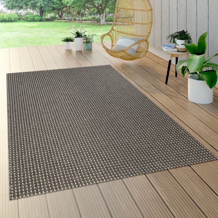 Tapis D'extérieur Beige 200x290cm - Tissage Plat Style Sisal, Lavable, Résistant Aux Intempéries