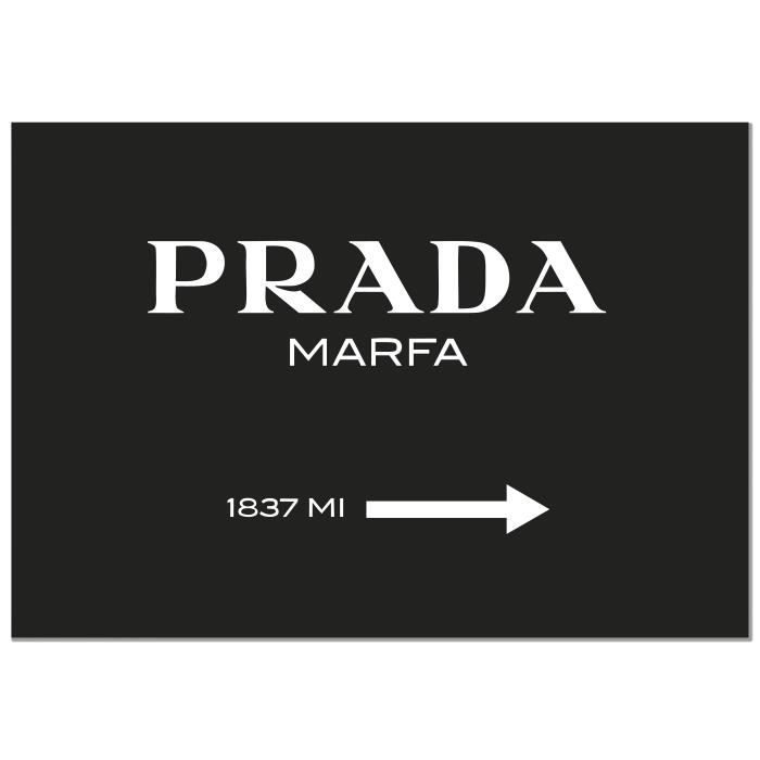 Tableau Panorama Prada Noir 50x35 cm - Imprimée sur Toile - Tableau Phrase  Citation - Cdiscount Maison