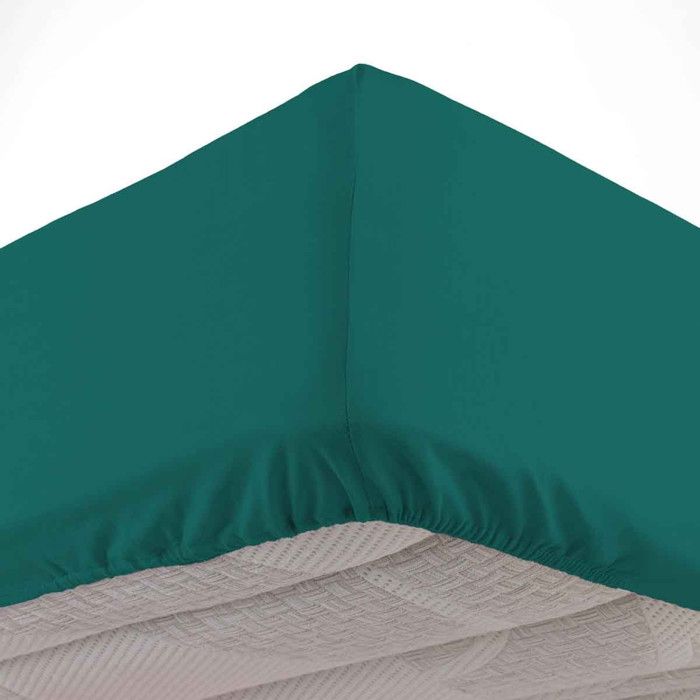 Drap Housse en Coton Biolina 180x200cm Émeraude Drap Housse en Coton Biolina 180x200cm Émeraude
