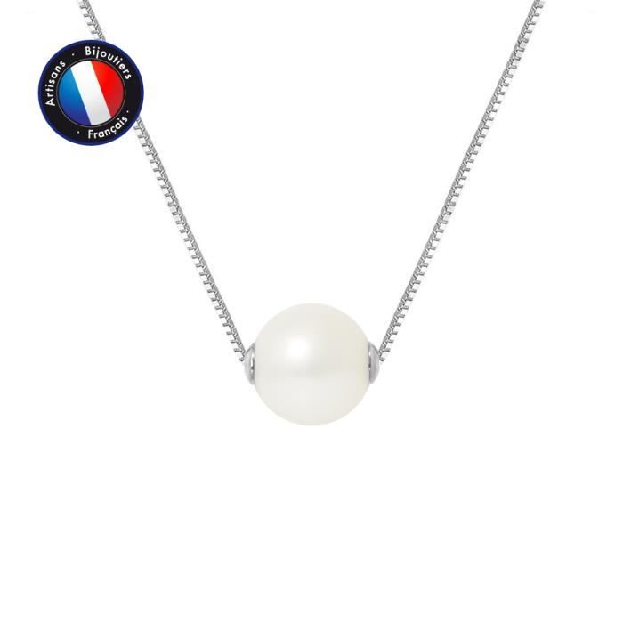 Collier En Perles D'eau Douce Naturelles - Modèle A082, Chaîne Classique, Neuf Sans Emballage