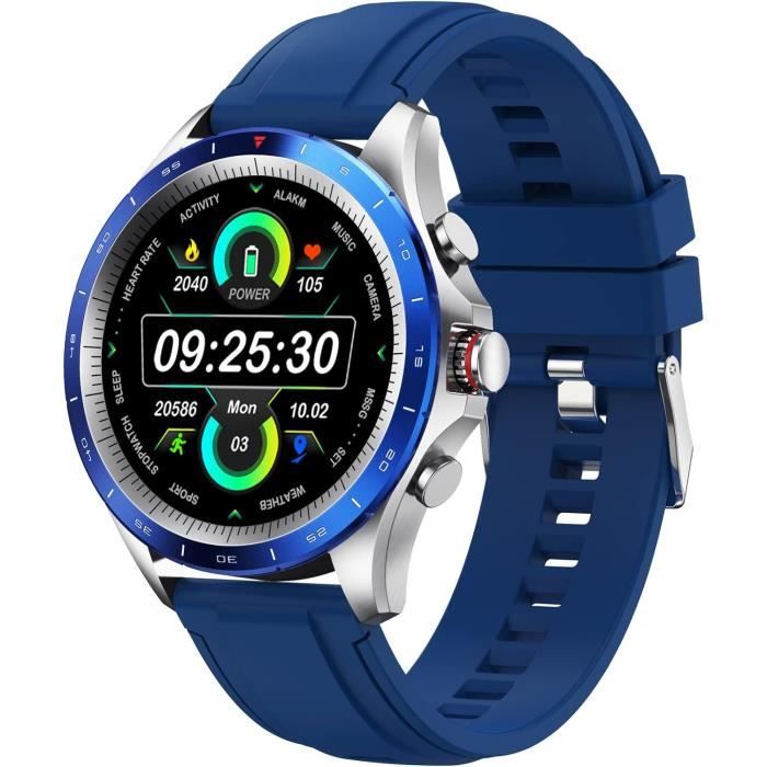 Montre Connectée Homme DREMAC Luxe - Écran AMOLED 1.43", 800mAh, IP68, Moniteur Santé
