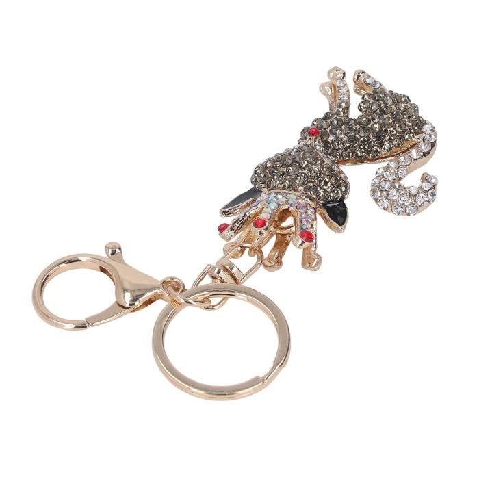 Porte-clés Vintage Argent Sterling - Tête De Renard/chien, Signé, Pour Homme/femme