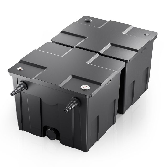 Filtre Biologique SunSun CBF-350 Pour Bassin - Jusqu'à 12000L, Débit 8000L/h - Avec Raccords 20-40mm