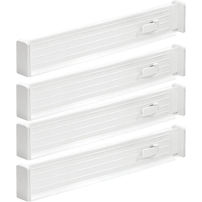 Organisateur De Tiroir Réglable IDesign - Lot De 2, Plastique Transparent, Extensible Jusqu'à 52,7 Cm