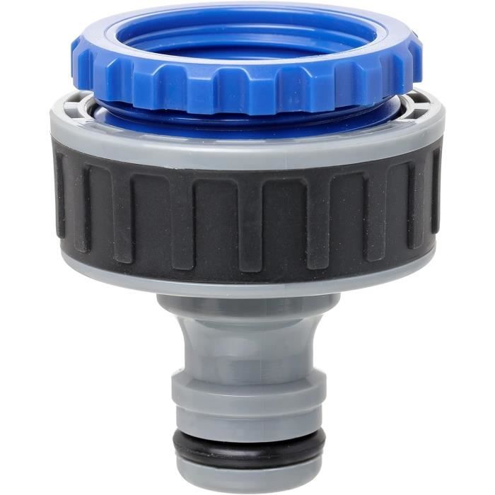 Raccord STOP Universel Pour Tuyau D'arrosage 3/4 (19-26 Mm) - Plastique Bleu, Résistant Aux UV, Installation Facile - 8