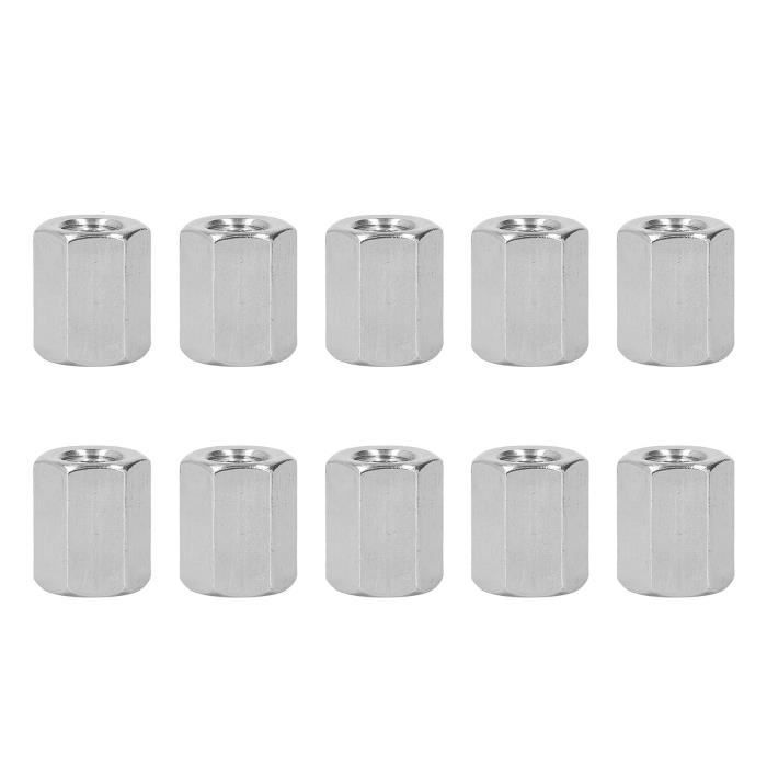 10 écrous Pal Hexagonaux 3/8" Pour Goujons 1/8" - Acier Zingué - Abbott-Interfast - Neuf USA
