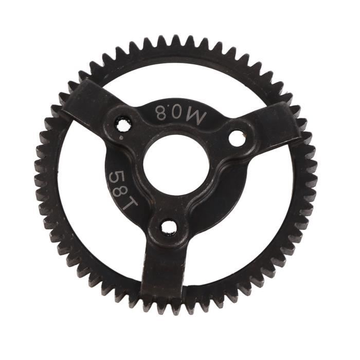 Ycauty Ensemble D'engrenages de Moteur en Métal pour Voiture RC, Engrenage Principal Durable 54T 15T/17T/19T pour Slash E- T-Maxx 1/10 RC Modèles de Voiture en Acier Noir 4 Pièces Accessoires