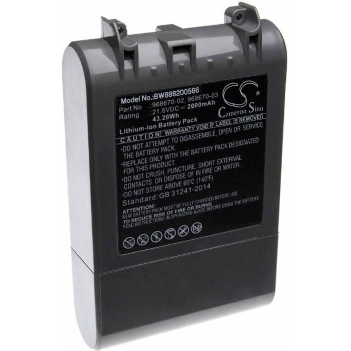 Batterie AXILIEF 21.6V 3.5Ah pour Dyson V6 DC58 DC59 DC61 DC62 SV03 SV05  SV06 SV07 SV09 - Cdiscount Bricolage