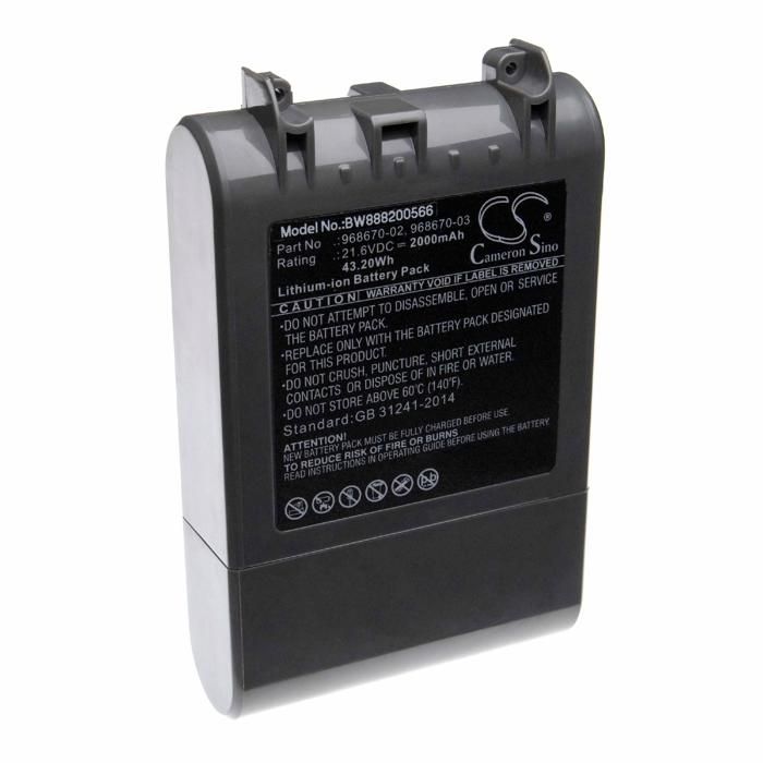 vhbw Batterie compatible avec Dyson V7 V7 Animal V7 Motorhead vacuum V7 Motorhead Pro SV11 aspirateur gris (2000mAh 216V