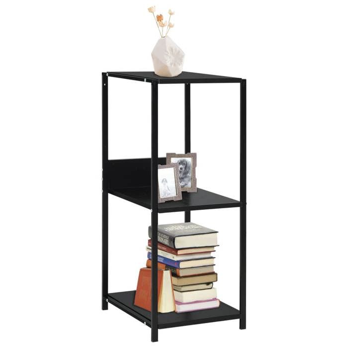 vidaXL Étagère à livres droite petite Noir 335x396x797 cm 288232