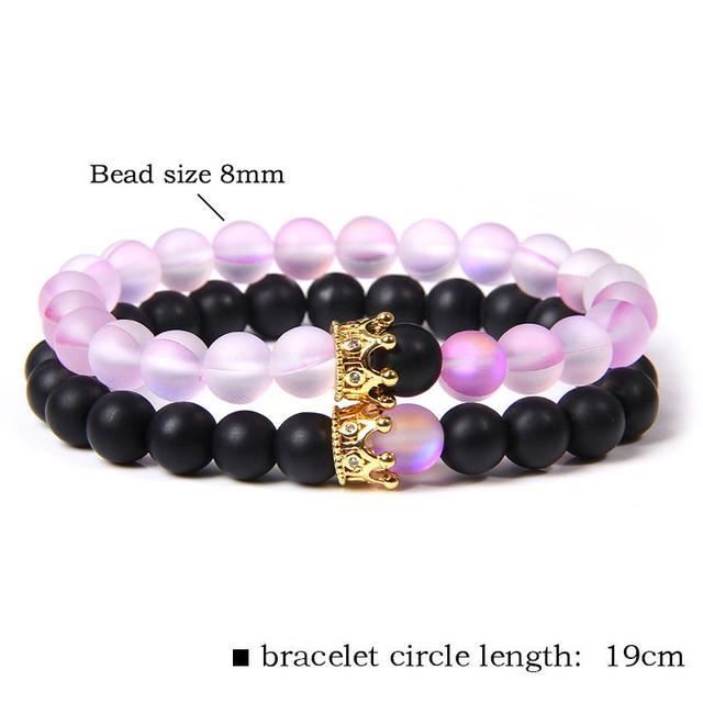 Bracelet Boho En Cristaux Multicolores - Lot De 4 Bracelets élastiques Pour Femme - Pierres à Facettes Vert, Noir, Bleu, Violet