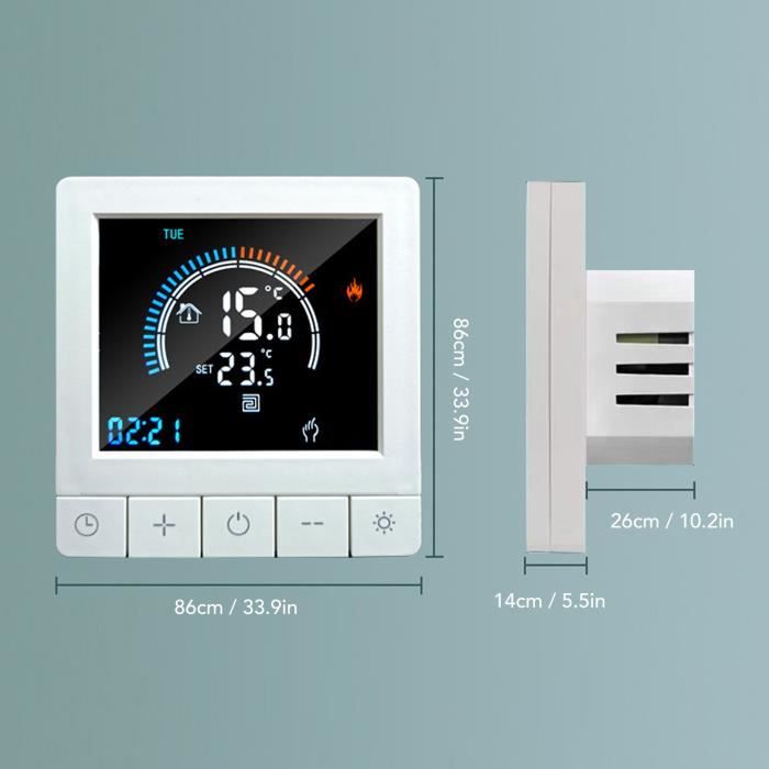 Thermostat Programmable Thermostat de Chauffage électrique 16A avec