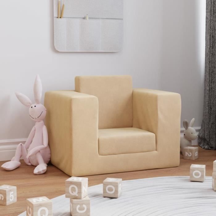 BOXOB Siège Auto Pour Poupées Rose - Canapé Décoratif Peluche Avec Coussin Et Appui-Tête - Accessoire Voiture