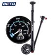 noir - BETO-Pompe à air haute pression pour vélo avec manomètre, pompe à fourche à suspension VTT, gonfleur d-1