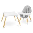 Chaise haute évolutive en table et chaise - CARETERO - TUVA - Eco-cuir imperméable - Double plateau réglable-1