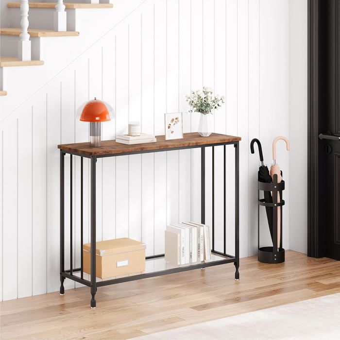 Table console avec 2 étagères - Console entrée 85x 30 x 81 cm - pour ...