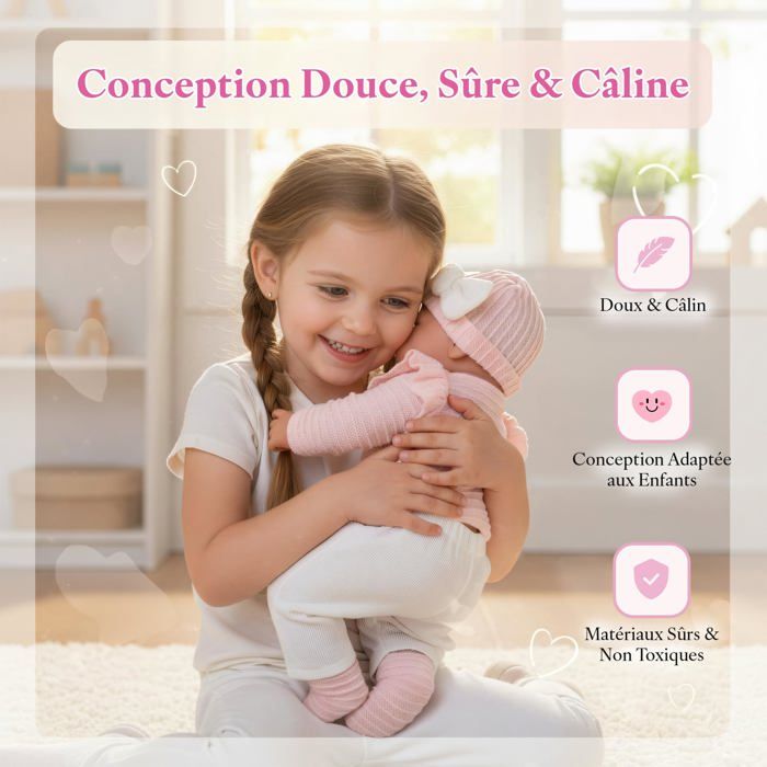 Muñeca Interactiva Lili De Kinderplay – 41 Cm, Cuerpo Suave, Sonidos, Chupete, Ropa Lavable, Para Niños +3 Años