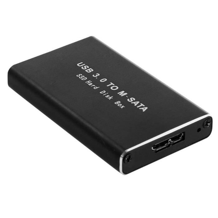 Boîtier SSD mSATA vers USB 3.0/3.1, boîtier de disque dur HD externe