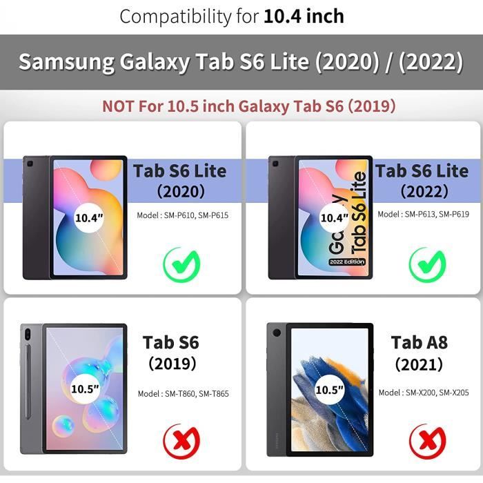 Étui pour clavier pour tablette compatible avec Samsung Galaxy Tab S6 Lite  10.4 (2020)