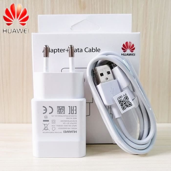 Adaptateur Secteur USB pour HUAWEI Mate Xs Double Prise Murale 2 Ports  Courant AC Chargeur Blanc (5V-2A) Universel