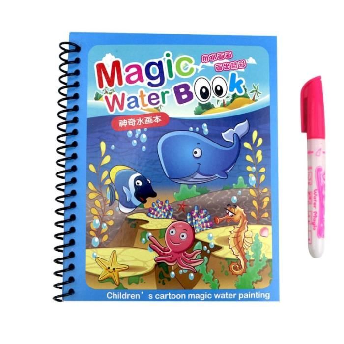 5 Pièces Livre de Dessin Magique de l'eau Magic Water Book Réutilisable  avec Stylo Livres de Coloriage à L'eau pour Enfants Livre - Cdiscount Jeux  - Jouets