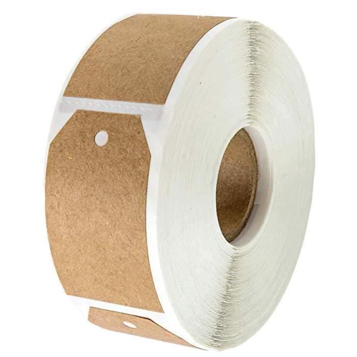 1000 étiquettes Autocollantes Kraft Pour Bijoux - 6,5x1,2 Cm, Adhésif Amovible, Pour Prix Et Identification