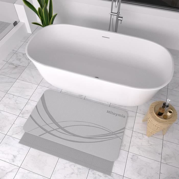 Tapis De Bain En Terre De Diatomée Naturelle, Pliable, Super Absorbant