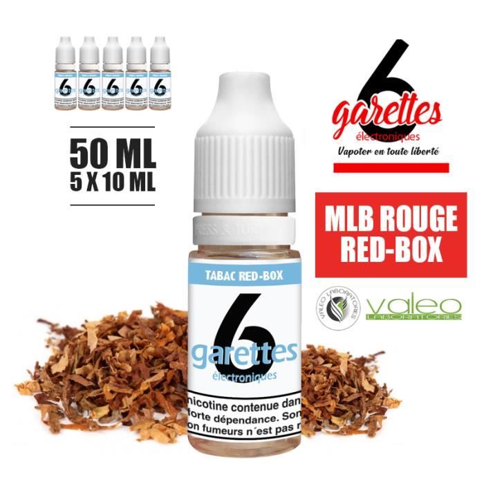 E LIQUIDE 50ML  TABAC RED BOX 6mg DE NICOTINE - 6GARETTES - Cdiscount Au  quotidien
