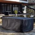 Housse de protection pour salon de jardin Florida 10 places - CONCEPT USINE - Noir - Waterproof-2