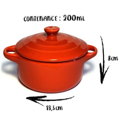 Coffret mini cocotte 6 mini terrines rondes