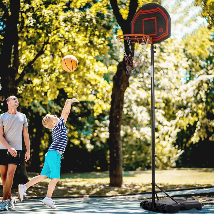 HOMCOM Panier de basket-ball sur pied ajustable portable hauteur régla... pas cher
