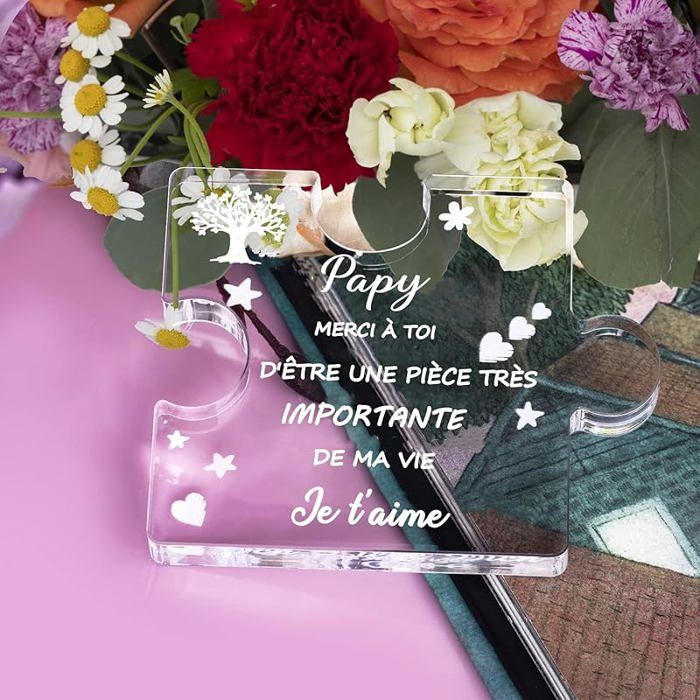 Cadeau Papy Cadeau Anniversaire Papy Gravure Acrylique Bloc Puzzle Cadeau Grand Pere Cadeau Nol pour Papy COFFRET CADEAU BIEN-ETRE - Au quotidien