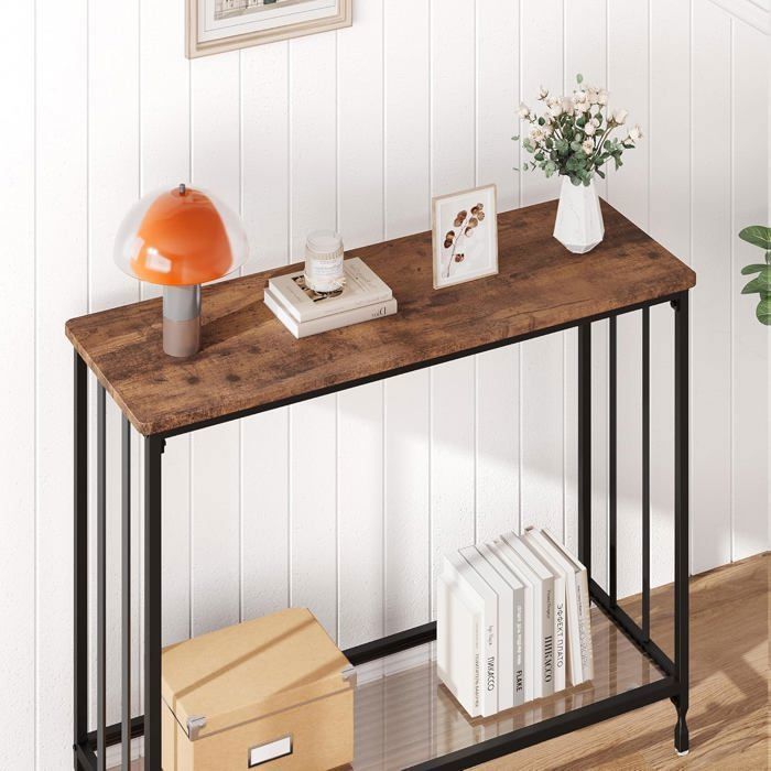 Table console avec 2 étagères - Console entrée 85x 30 x 81 cm - pour ...