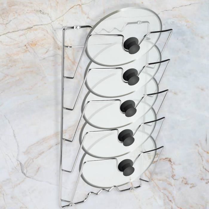 Support Pour Couvercles Et Ustensiles En Inox - Pour Cuillères, Spatules, Planches à Découper | Installation Facile