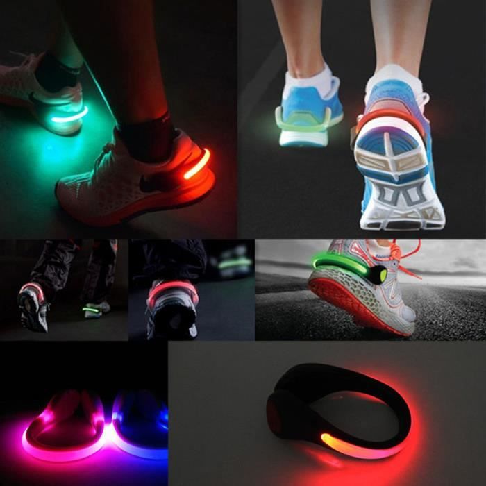 LED Avertissement Lumière Clip Clignotant Chaussures Course A Pied
