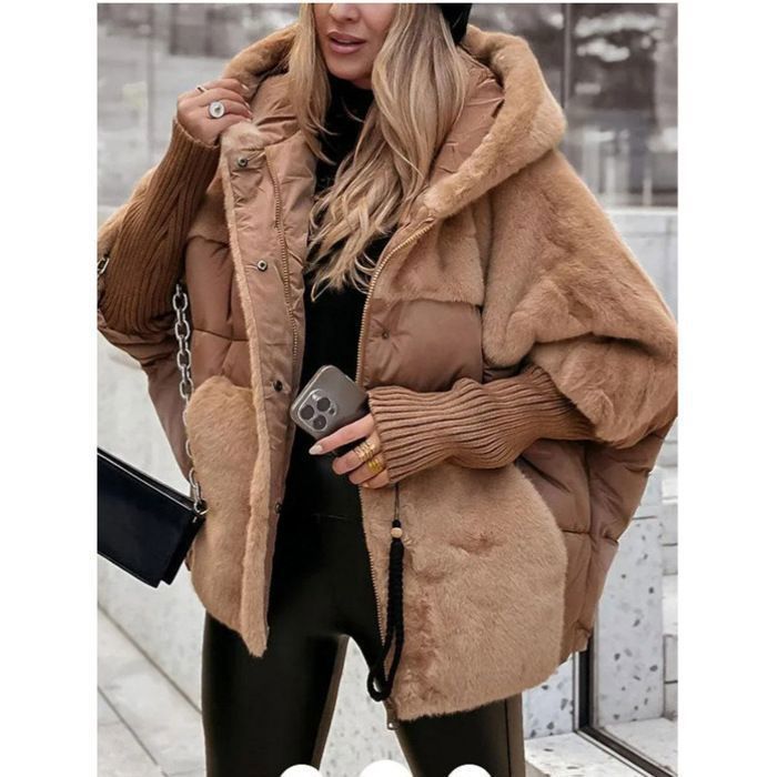 Manteau Femme Slim Fit En Laine Mélangée - Taille S (165/88A) - Avec Gilet Fourrure - Neuf