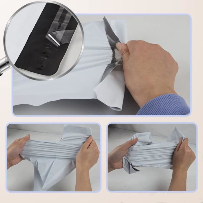 Huruirui 100 Pièces Enveloppe Plastique Expédition Emballage Colis