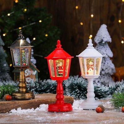 Lanterne LED Boule à Neige De Noël - Décoration Extérieure Et Intérieure - Bonhomme De Neige Lumineux - Piles Incluses - 8