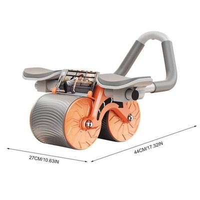 Hivool Double Roue Abdominale Avec Tapis De Genoux – Acier Inoxydable, Poignées Antidérapantes