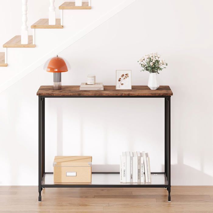 Table console avec 2 étagères - Console entrée 85x 30 x 81 cm - pour ...
