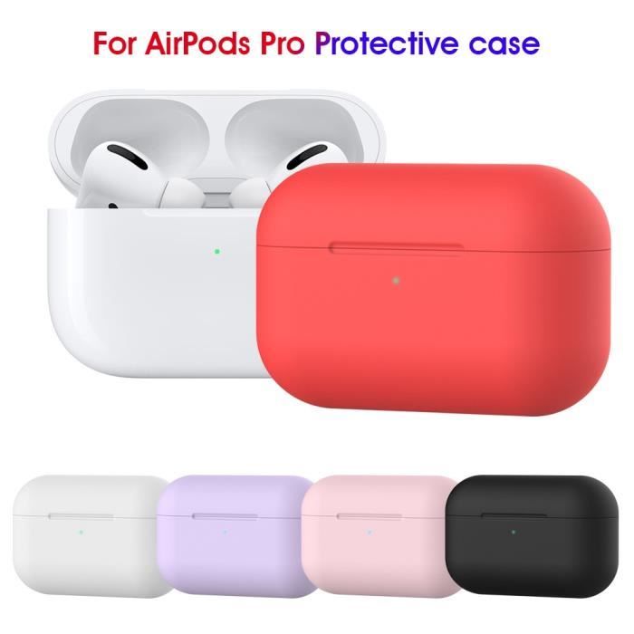 Coque De Protection Silicone Pour AirPods Pro - Coloris Violet Uni - Antichoc - Neuf