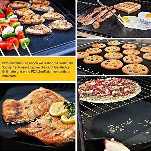 Tapis de grille pour barbecue,anti-adhésif réutilisable et résistant à la  chaleur BBQ four Tapis de cuisson [5PCS]