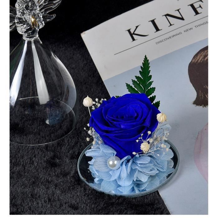 Yamonic Rose Eternelle Cadeau MamanAnge Figurine en Verre avec Fleur