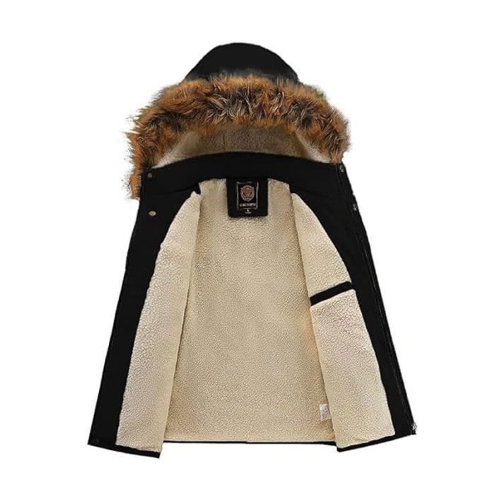 Manteau Hiver Homme Slim Fit - Blouson Léger Coupe-Vent, Col Revers, Pour Ville Et Extérieur