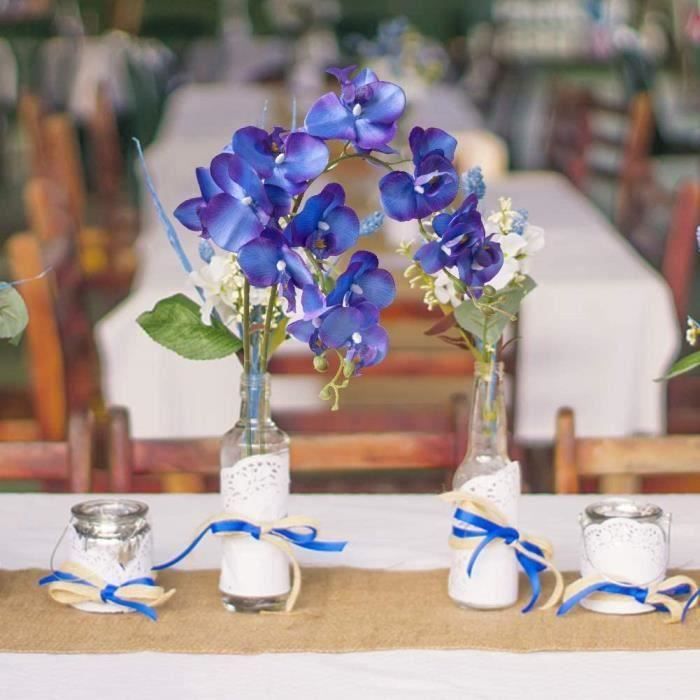 GOOD-Orchidées artificielles - Lot de 3 tiges d'orchidée - Pour bricolage  de mariage centre de table salon cuisine fête A185 - Cdiscount Maison